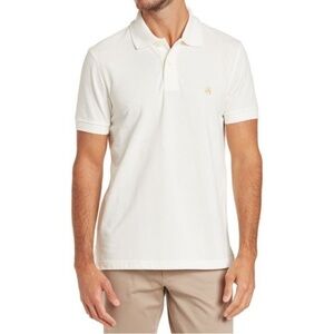 NWOT* BROOKS BROTHERS MENS WHITE PERFORMANCE POLO SLIM FIT SHIRT *NEW XXL